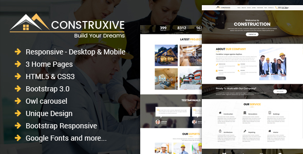 Construcxive - One Page Construction HTML Template icon