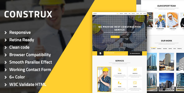 Construx - Construction, Architecture & Building Multipurpose HTML resposive Template icon