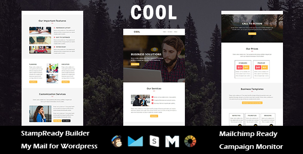 Cool - Multipurpose Responsive Email Template with Stampready Builder Access icon