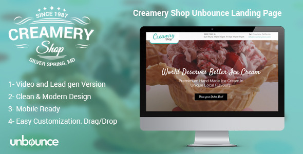 Creamery Shop - Unbounce Landing Page icon