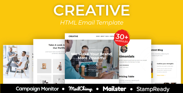 Creative Agency - Multipurpose Responsive Email Template 30+ Modules - Mailster & Mailchimp icon