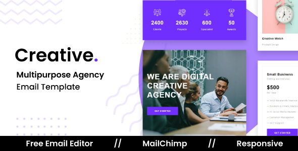 Creative - Responsive Email Template For Agency With Free Email Editor icon