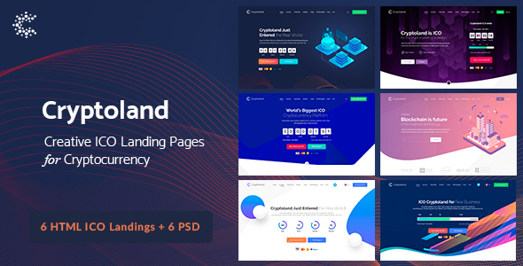 Cryptoland - ICO Landing Pages & Cryptocurrency HTML icon