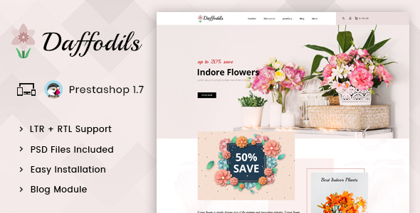 Daffodils - Flowers Store Prestashop 1.7 Responsive Theme icon