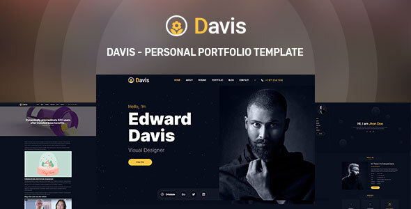 Davis - Personal portfolio template icon