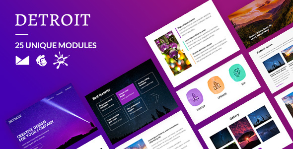 Detroit Email-Template + Online Builder icon