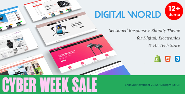 Digital World - Sectioned Responsive Shopify Theme for Electronics & Hi-Tech Store icon