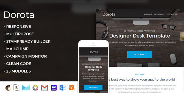 Dorota - Responsive Email Template + StampReady Builder icon