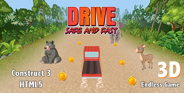 Drive Safe and Fast Game (Construct 3 | C3P | HTML5) 3D Endless Game icon