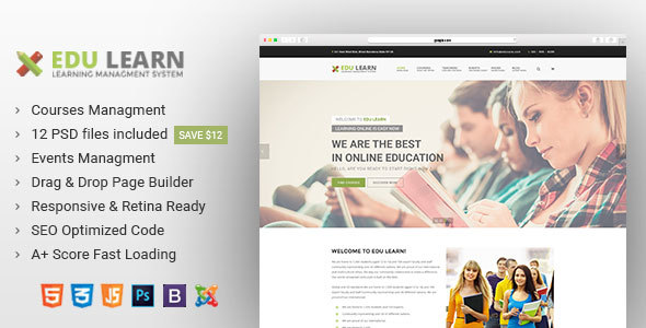 EduLearn - Education, School & Courses Joomla Template icon