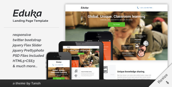 Eduka Responsive HTML Landing Page Template icon