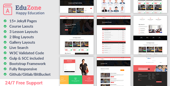 Eduzone - Responsive Education Website Jekyll Theme icon