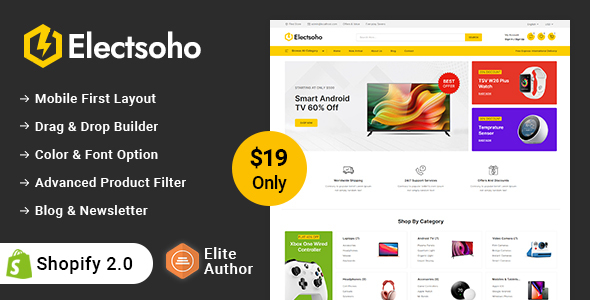 Electsoho - Electronics Gadget Store Shopify 2.0 Responsive Theme icon