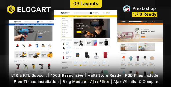Elocart - Multipurpose Prestashop 1.7 & 8.x Responsive Theme icon