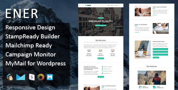 Ener - Multipurpose Responsive Email Template - Stamp Ready Builder Access icon