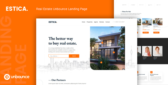 Estica — Real Estate Unbounce Landing Page Template icon