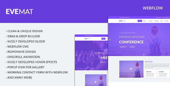 Evemat | Event Webflow Template icon