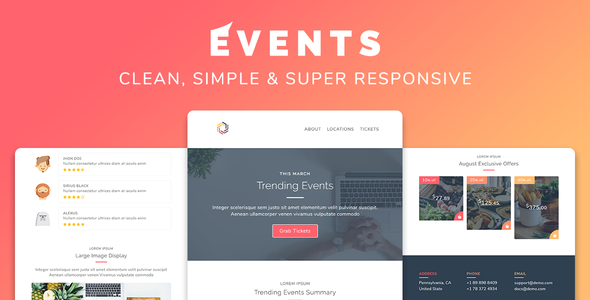 Events Responsive Multipurpose Email Template icon