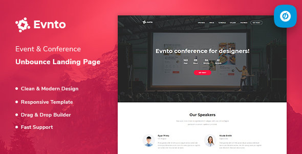 Evnto - Event & Conference Unbounce Landing Page Template icon