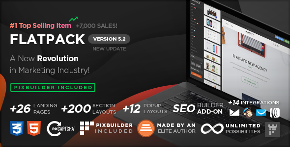 FLATPACK – Landing Pages Pack With Page Builder icon