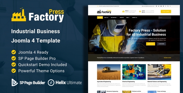 Factory Press - Industrial Business Joomla 4 Template icon