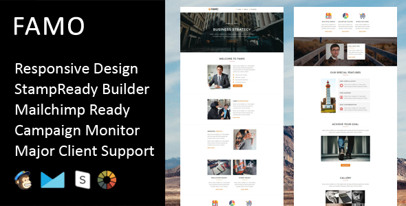 Famo - Multipurpose Responsive Email Template + Stampready Builder icon