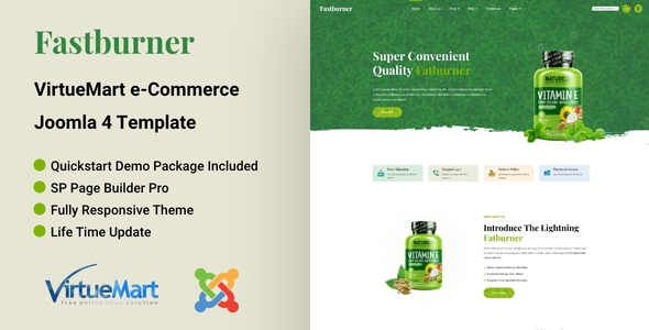 Fastburner - Virtuemart Joomla 4 eCommerce Template