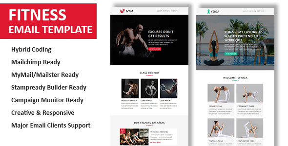 Fitness - Multipurpose Responsive Email Template with Stamp Ready Builder Access icon