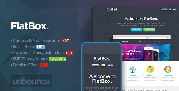 FlatBox - Unbounce Startup Template icon