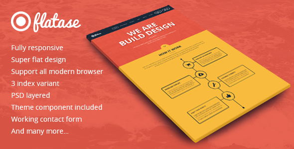 Flates flat and responsive landing page