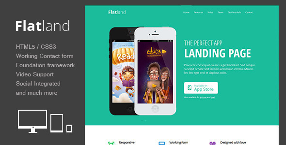 Flatland - Responsive HTML5 App landing page icon