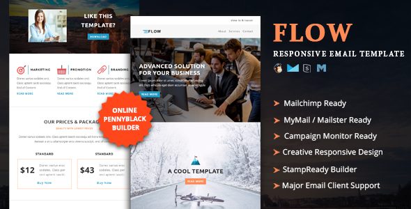 Flow - Multipurpose Responsive Email Template + Stampready Builder icon