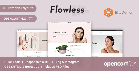Flowless - Beauty & Cosmetics Opencart Theme icon