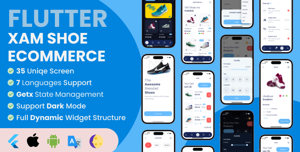 Flutter Xam Shoe Commerce App - Flutter icon