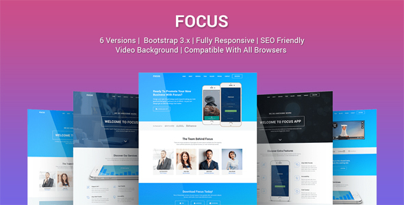 Focus - Multi Purpose App Landing Page Template icon