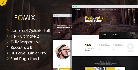 Fomix - House Insulation & Energy Efficiency Joomla 4 Template icon