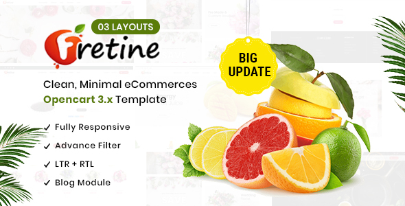 Fretine Organic Store - Responsive OpenCart 3.0 Theme icon