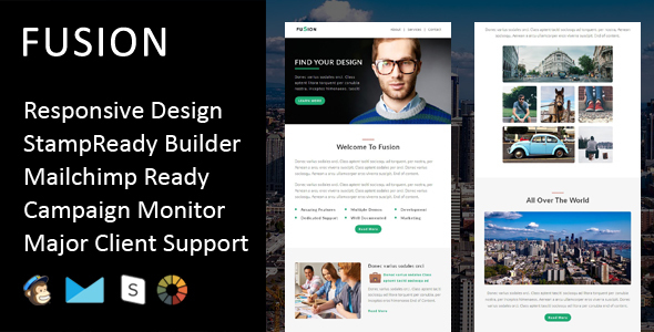 Fusion - Multipurpose Responsive Email Template + Stampready Builder icon