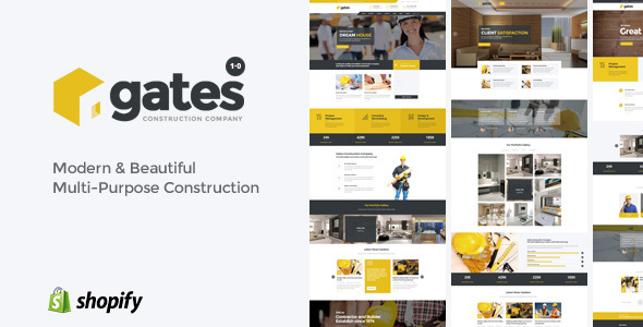 Gates - Multi-Purpose Construction Website Shopify Theme icon