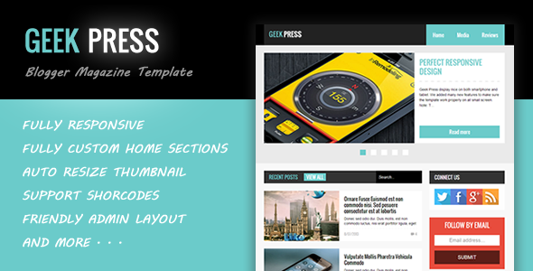 Geek Press - Responsive News & Magazine Blogger Template icon