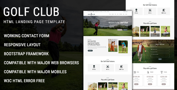 Golf Club - Multipurpose Responsive HTML Landing Page Template icon