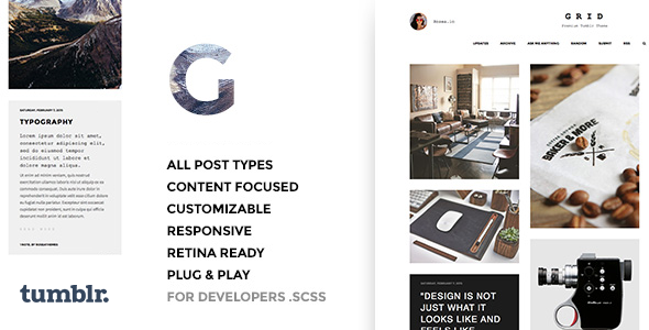 Grid - Responsive Portfolio - Tumblr Theme icon