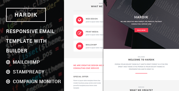 Hardik - Responsive Multipurpose Email Template with StampReady Builder. icon