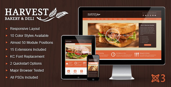 Harvest Restaurant & Food Joomla Theme icon