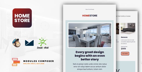 Homestore - E-Commerce Responsive Furniture and Interior design Email icon