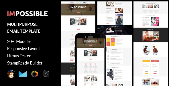 IMPOSSIBLE - Multipurpose Responsive Email Template + Stampready Builder icon