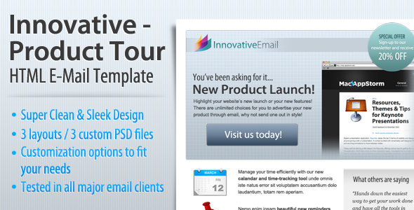 Innovative - Product Tour HTML Email Template icon