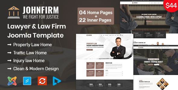 Johnfirm - Lawyer & Lawfirm Joomla Template icon