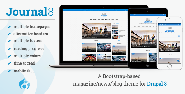 Journal8 - Mobile-First Drupal 8 Theme icon