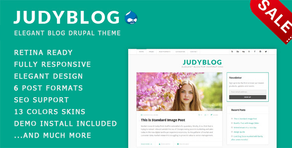 JudyBlog - Elegant Blog Drupal 7.6 Theme icon